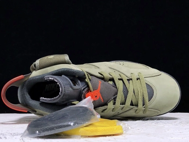 Olive x Jordan Scott 6 Air CN1084-200 Medium Travis 0629